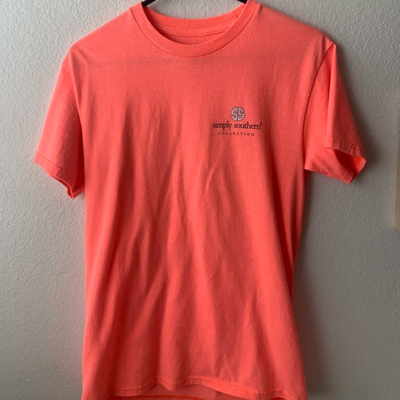 Simply Southern neon orange short sleeve tshirt - Picture 2 of 2